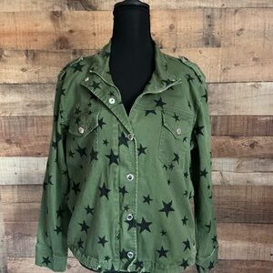 Jou Jou Olive Star Utility Jacket